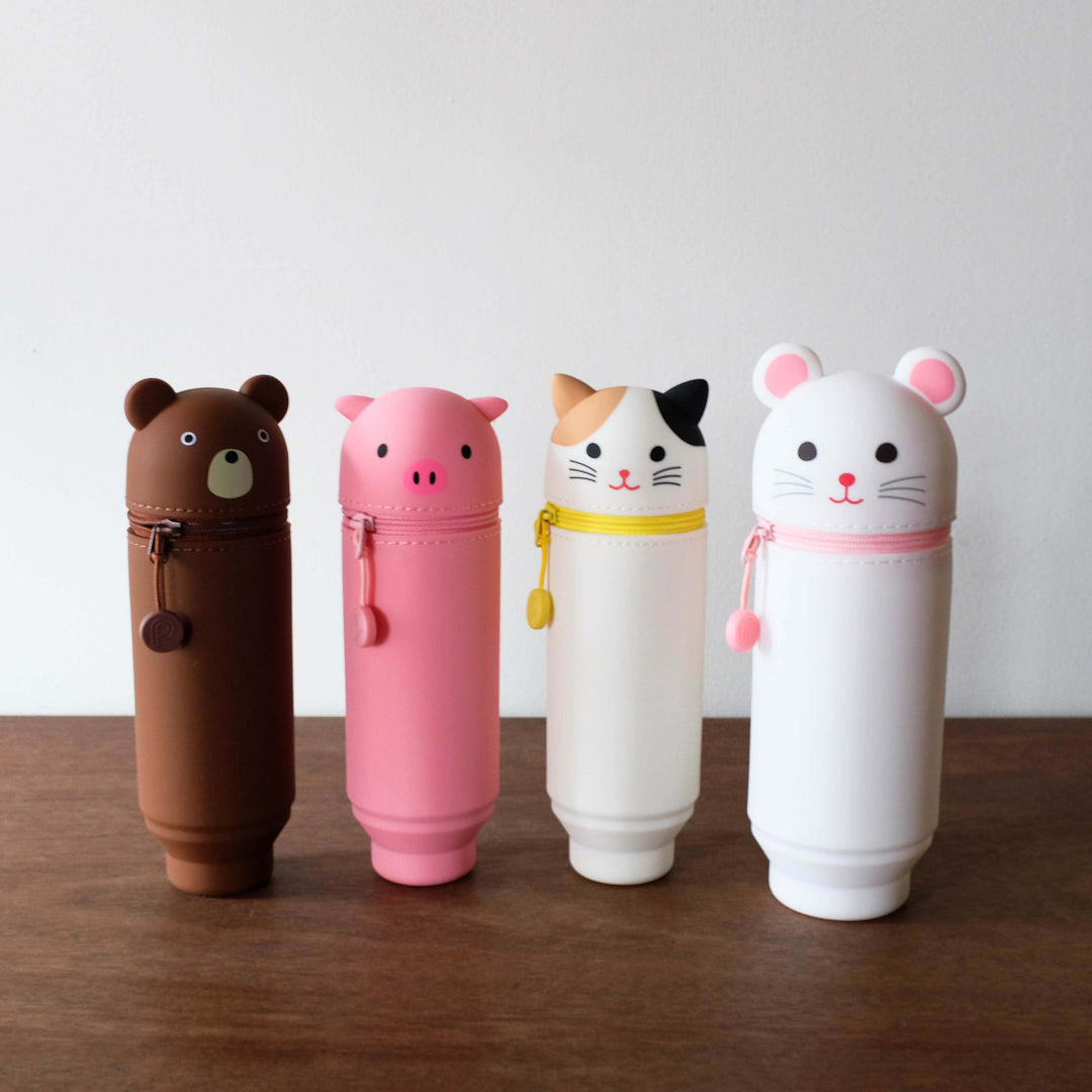 NEW Stand Up Japanese Pencil Case- Bear