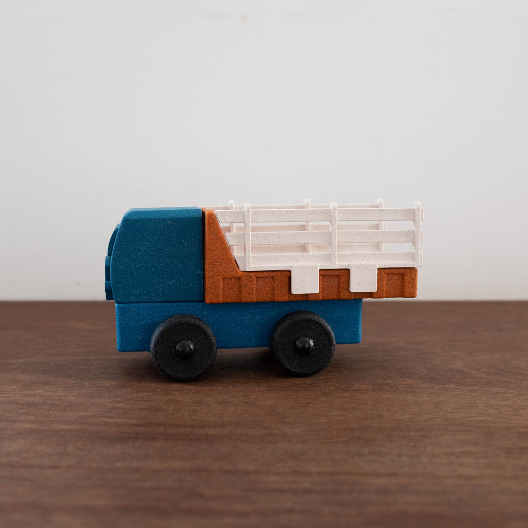 Recycled Wood and Plastic Stake Truck Orange and Blue