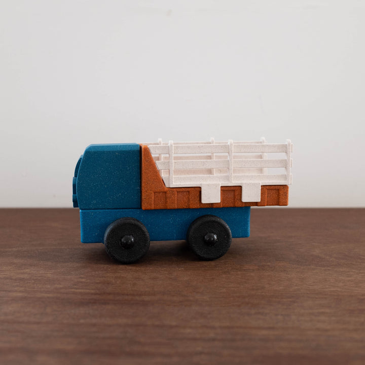Recycled Wood and Plastic Stake Truck Orange and Blue