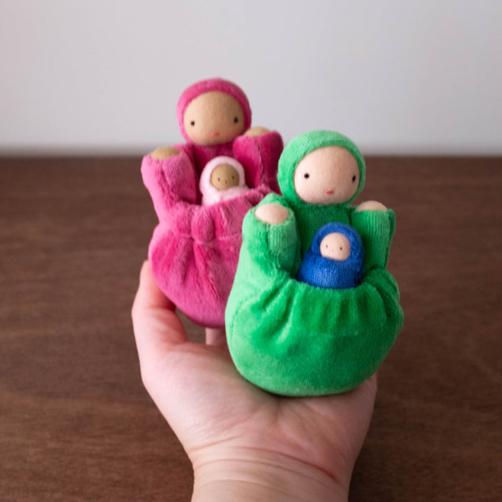 NEW Pocket Mama and Baby Doll- Magenta Pink