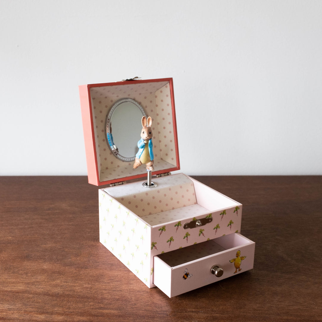 Jewelry Music Box- Peter Rabbit© Cube Carrot - Beatrix Potter Red