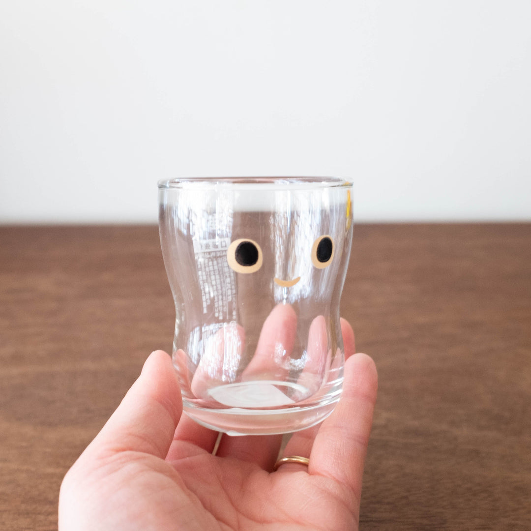 NEW Japanese Kids Glass Cup- Smile Face (Small)