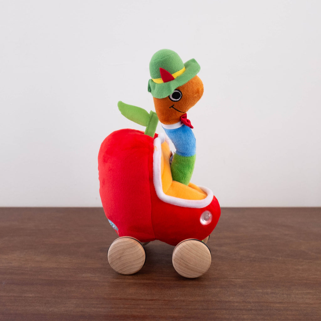 NEW Richard Scarry Dolls- Lowly Worm with Apple Car