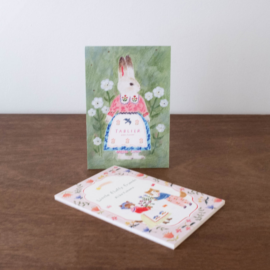 NEW Aiko Fukawa Postcard Notepad Pack of 10 - Little Fluffy Friends