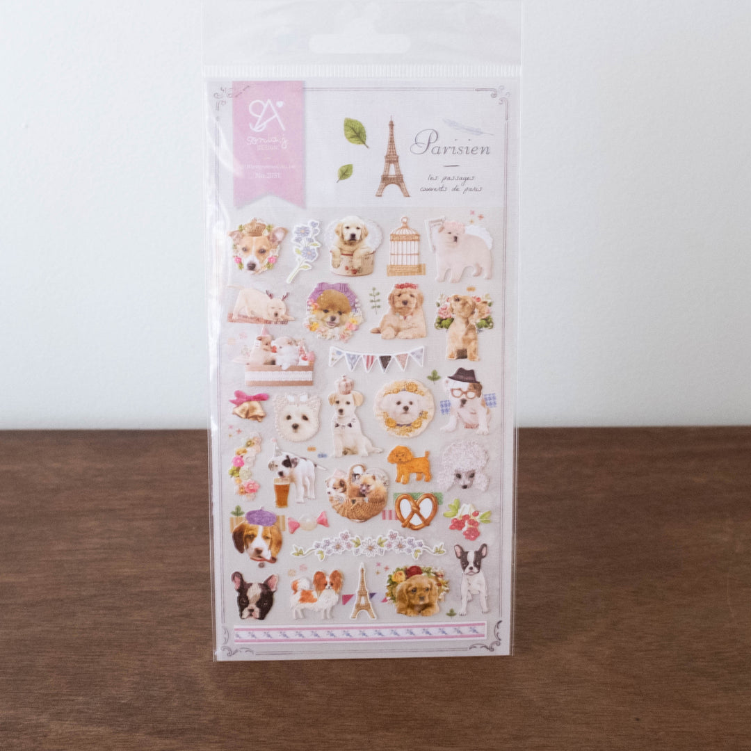 Parisian Puppy Sticker Sheet