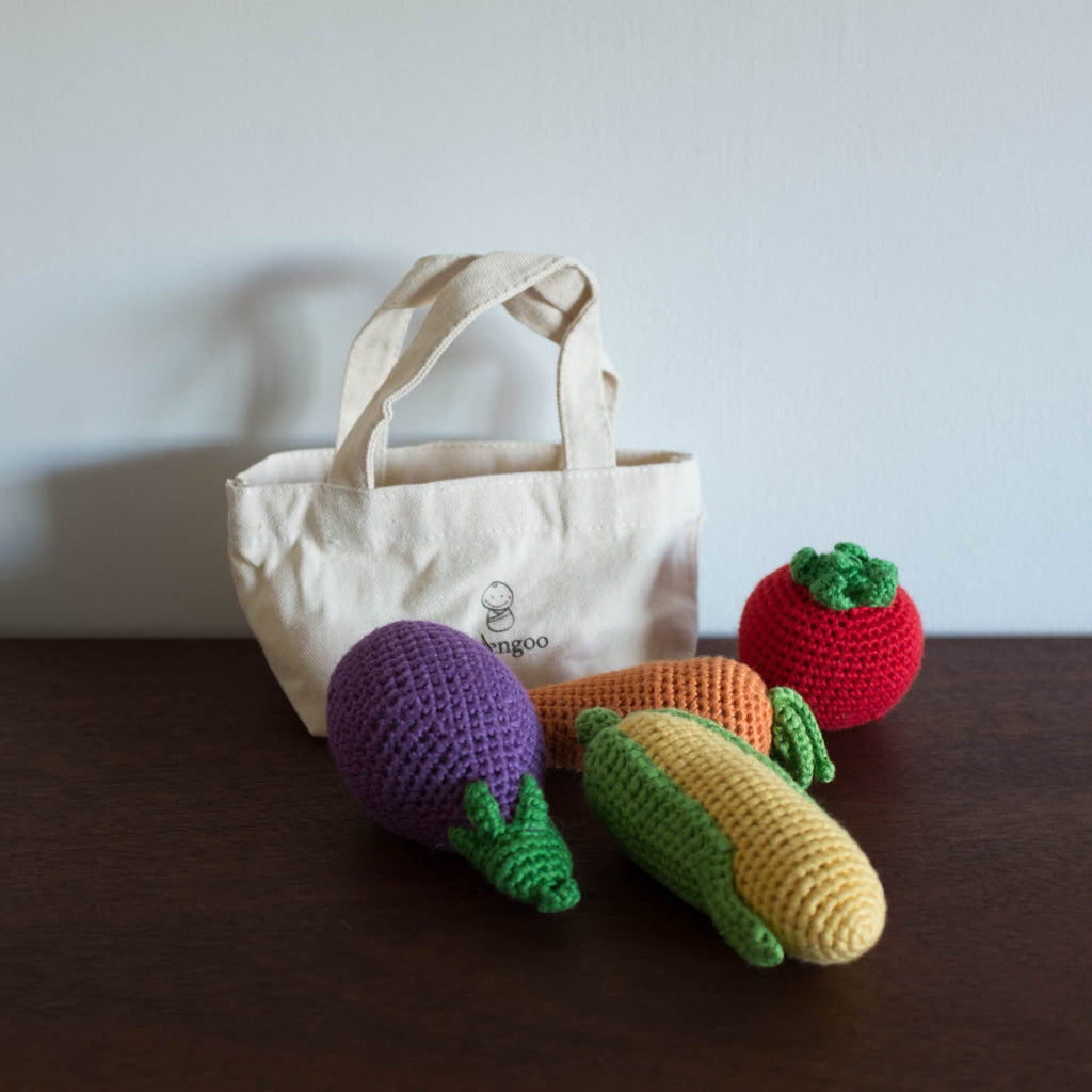 NEW Veggie Rattle Set with Bag