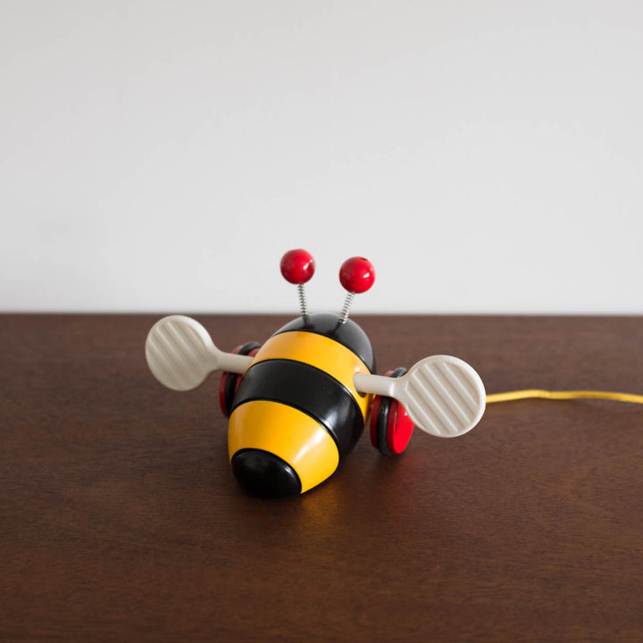 NEW Wooden Bumble Bee Pull Toy