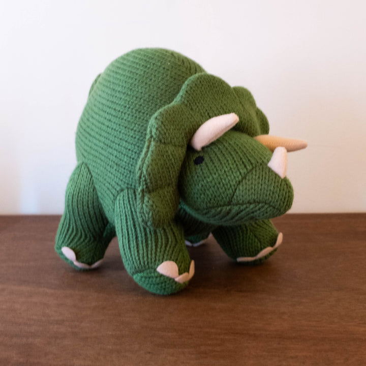 Knitted Triceratops Dinosaur Plush Toy