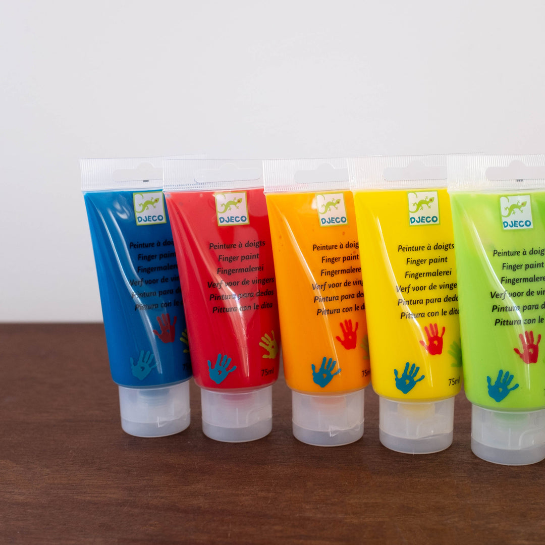 Finger Paint Tube Set of Six- Primary Colors