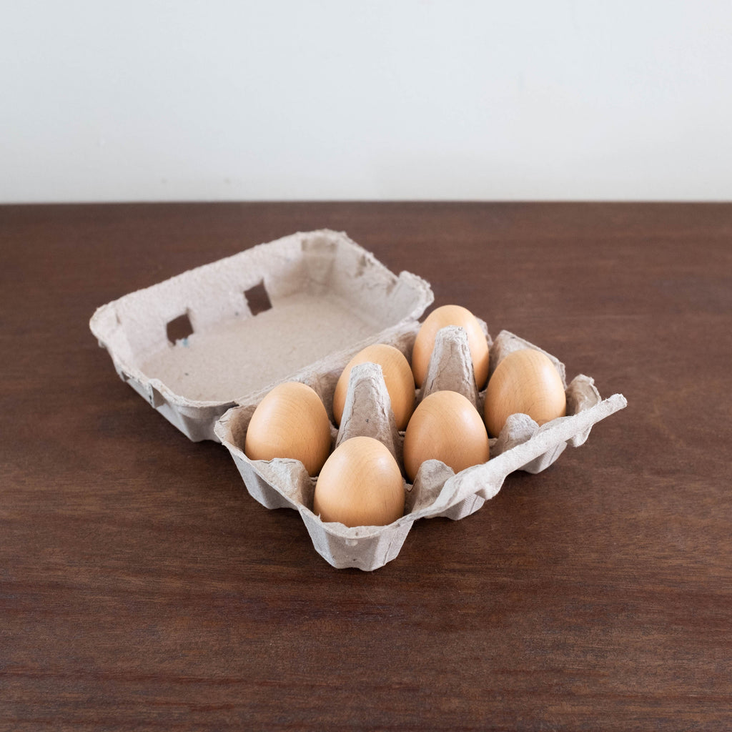 NEW Wooden Eggs- Brown