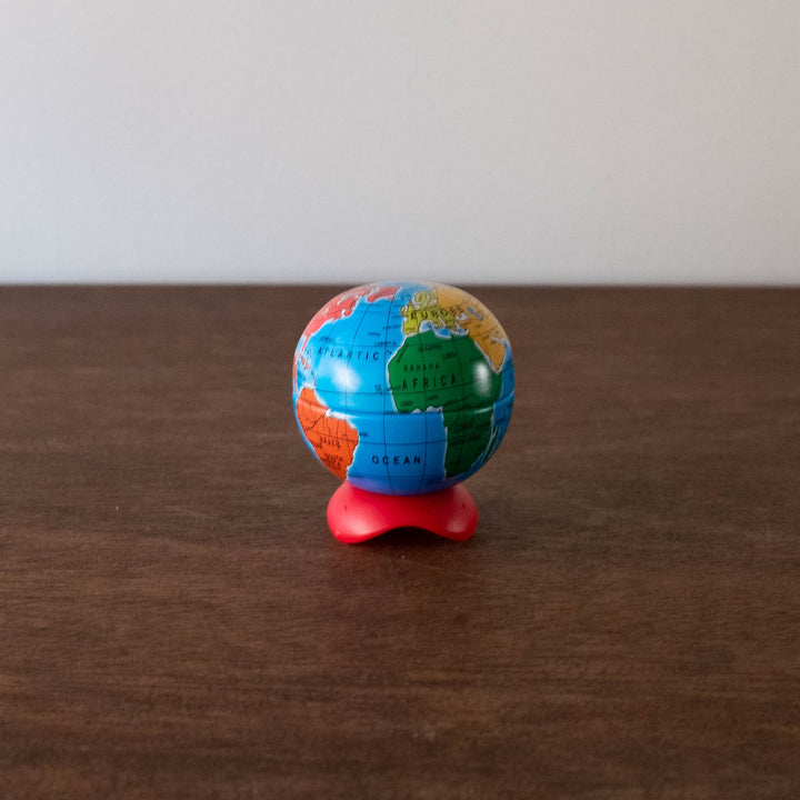 NEW Tin Retro Globe Pencil Sharpener