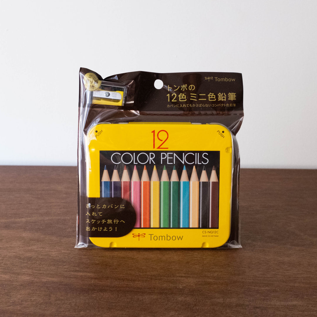 Mini Tin Colored Pencil Set with Sharpener