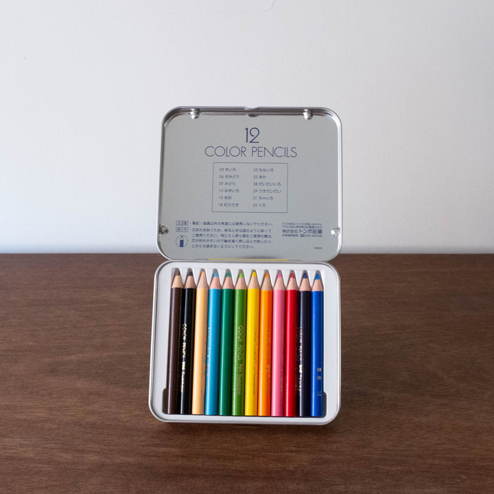 Mini Tin Colored Pencil Set with Sharpener