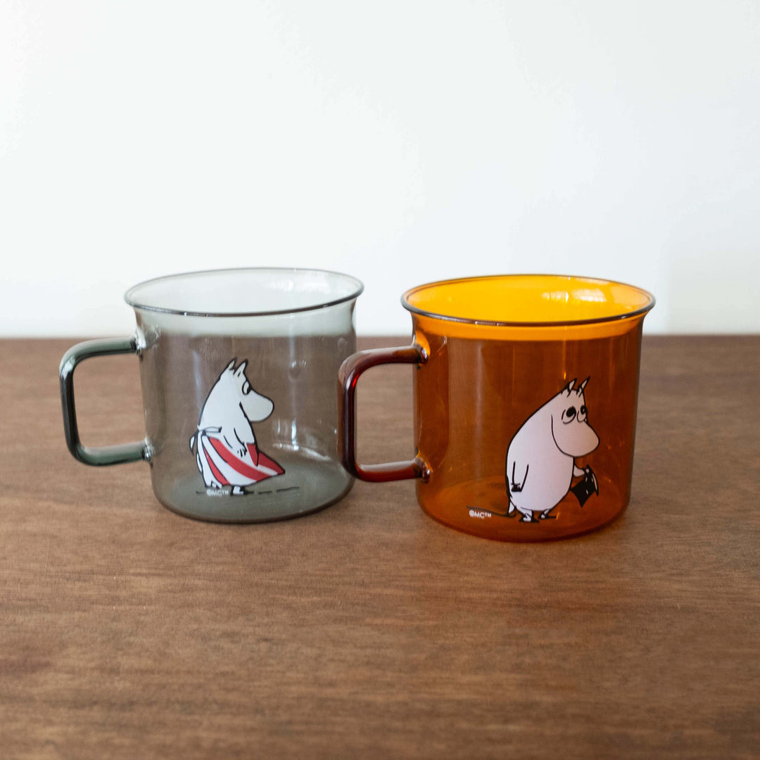 Moomin Retro Glass Cup- Brown