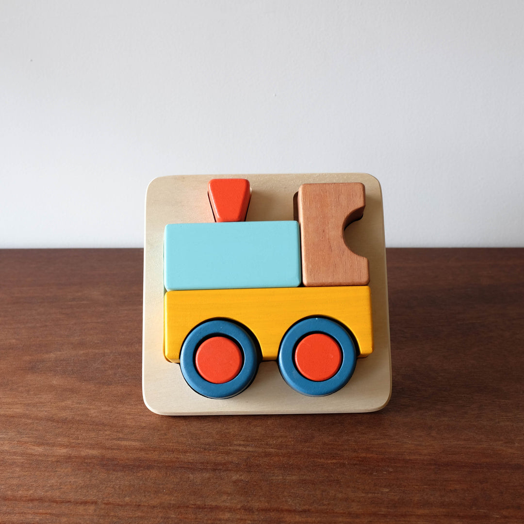 NEW Wooden French 3D Puzzle Tray- Train