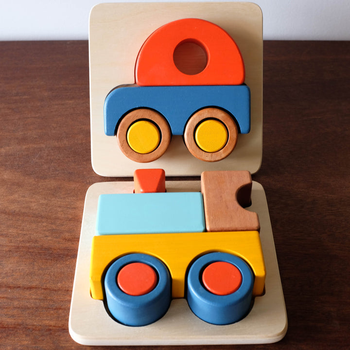 NEW Wooden French 3D Puzzle Tray- Train