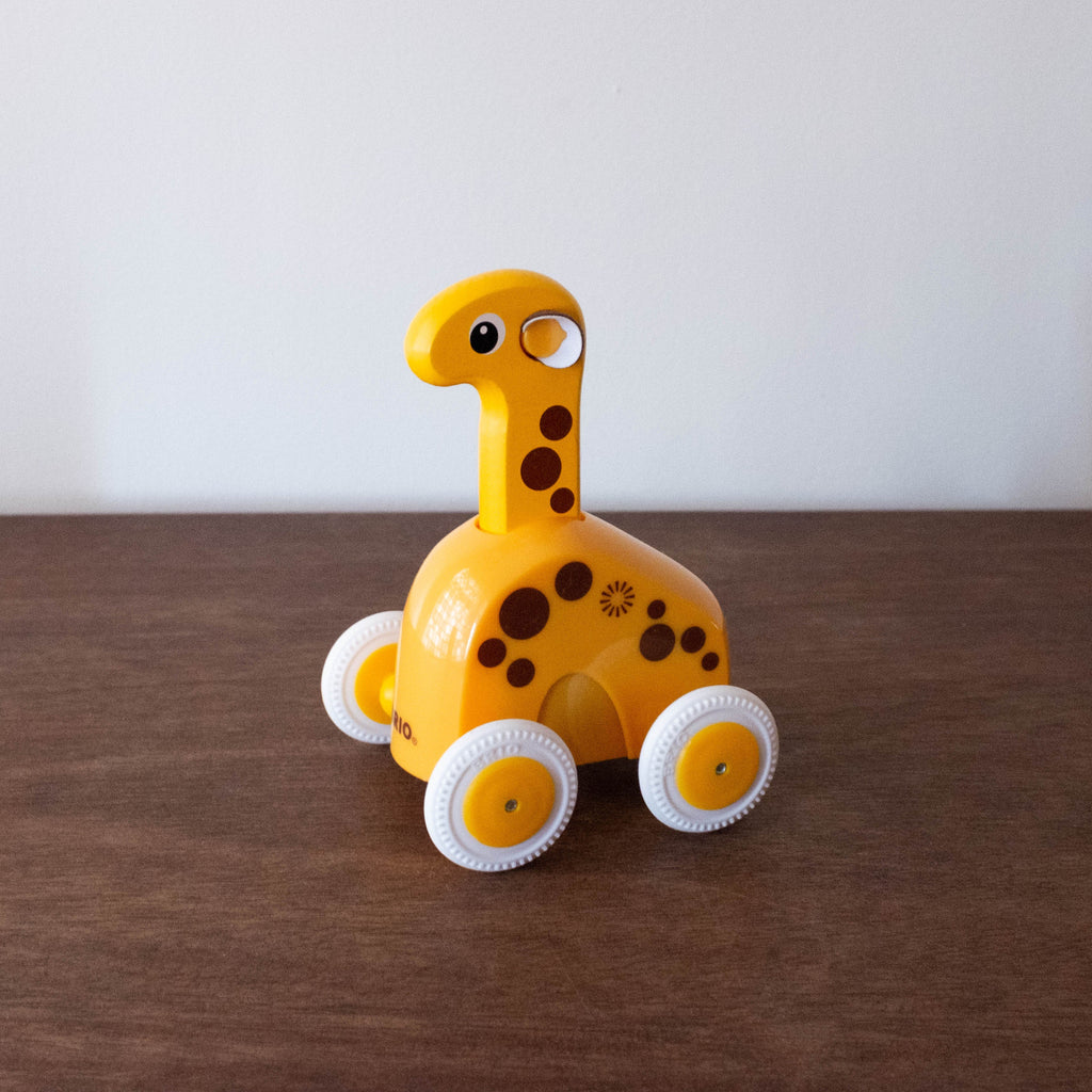 NEW Wooden Push and Go Giraffe Toy