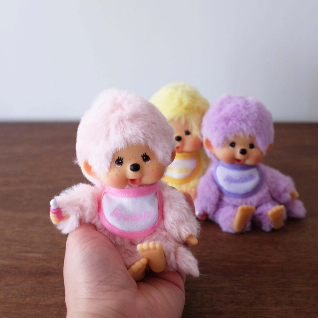 NEW Monchichi Original Doll Mini Bean Filled- Available in Three Colors!