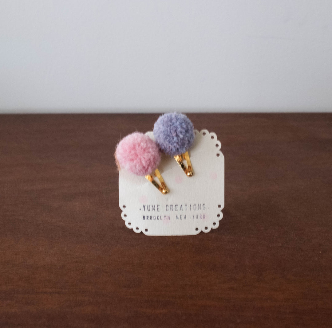 Limited Yume Pom Pom Hair Clips Set