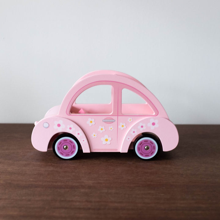 NEW Wooden Pink Van Toy