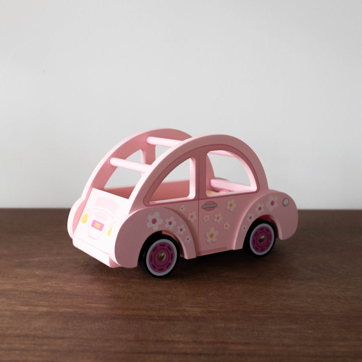 NEW Wooden Pink Van Toy