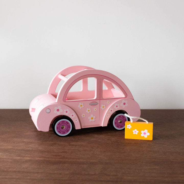 NEW Wooden Pink Van Toy