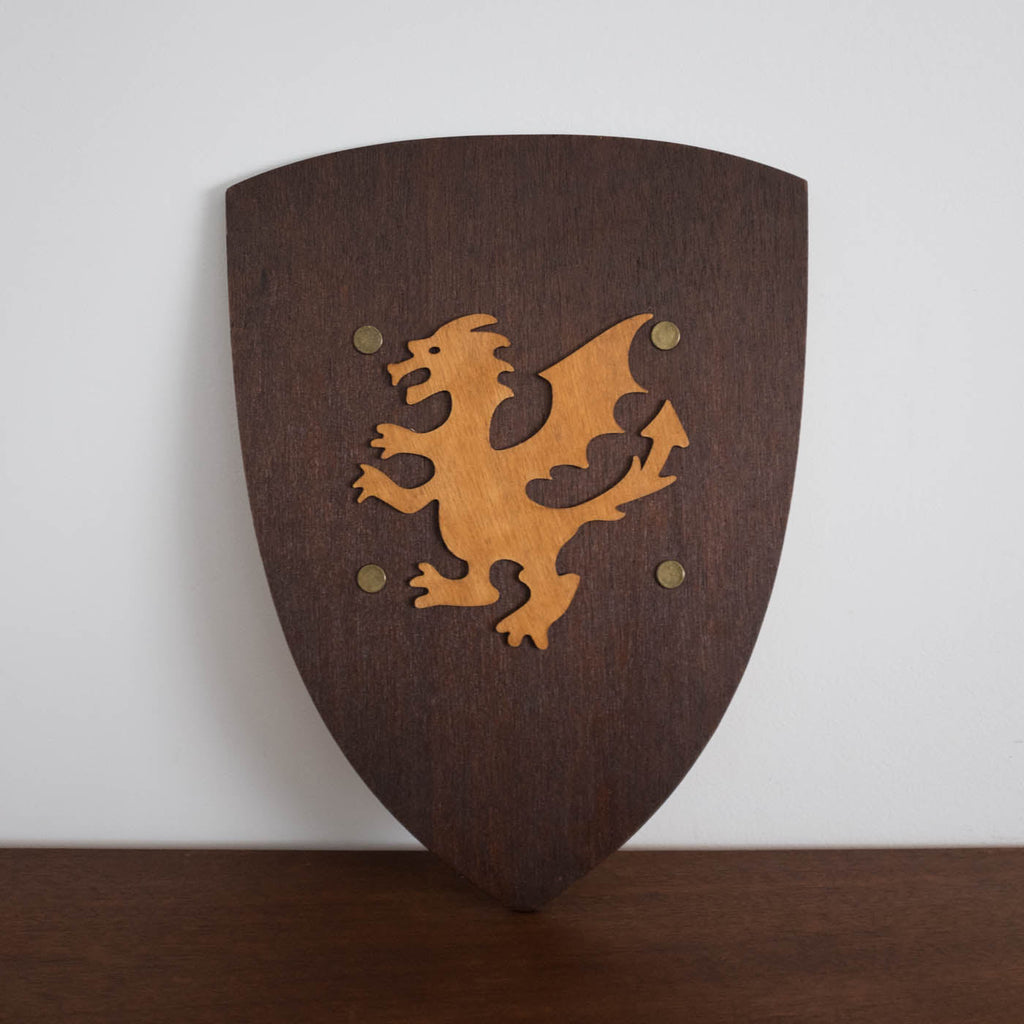 NEW Wooden Knight Shield- Dragon