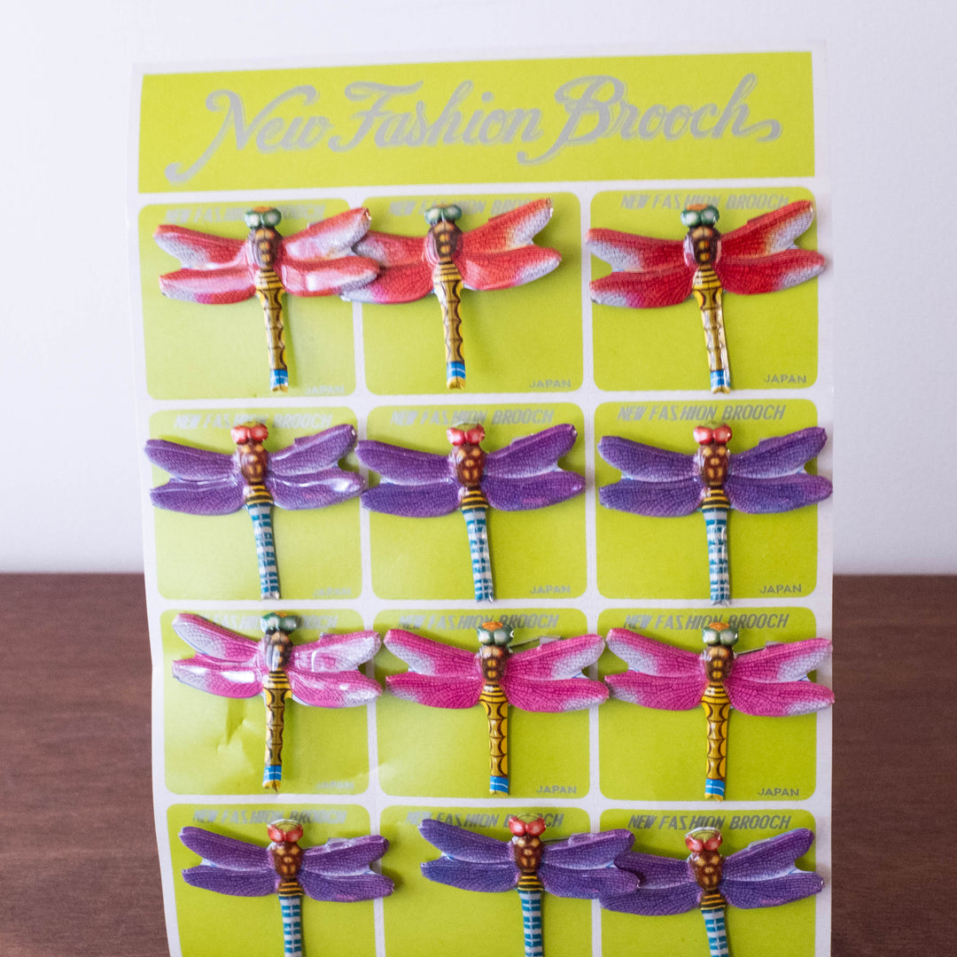 NEW Retro Dragonfly Tin Badge Pins