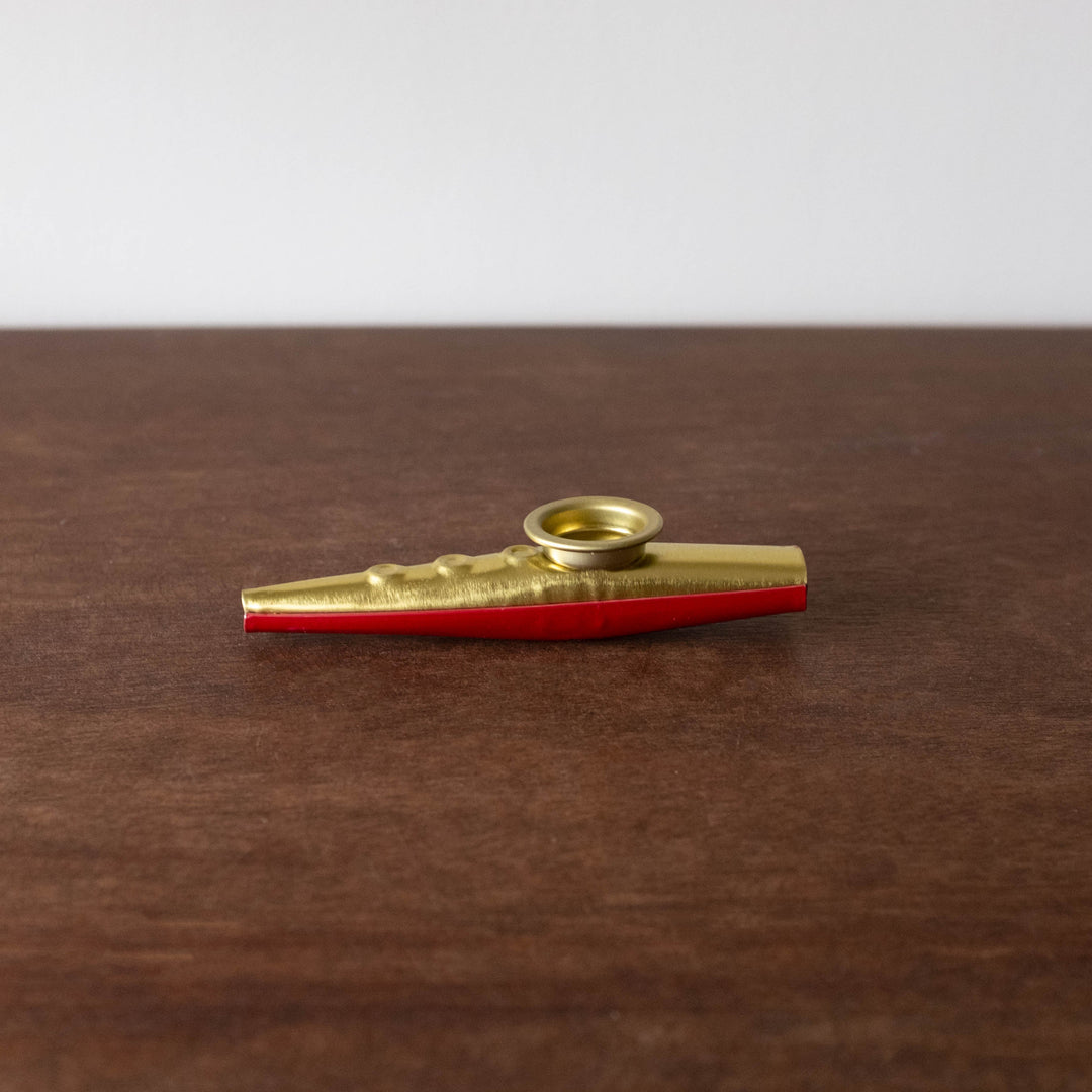 NEW Metal Kazoo- Brass and Red