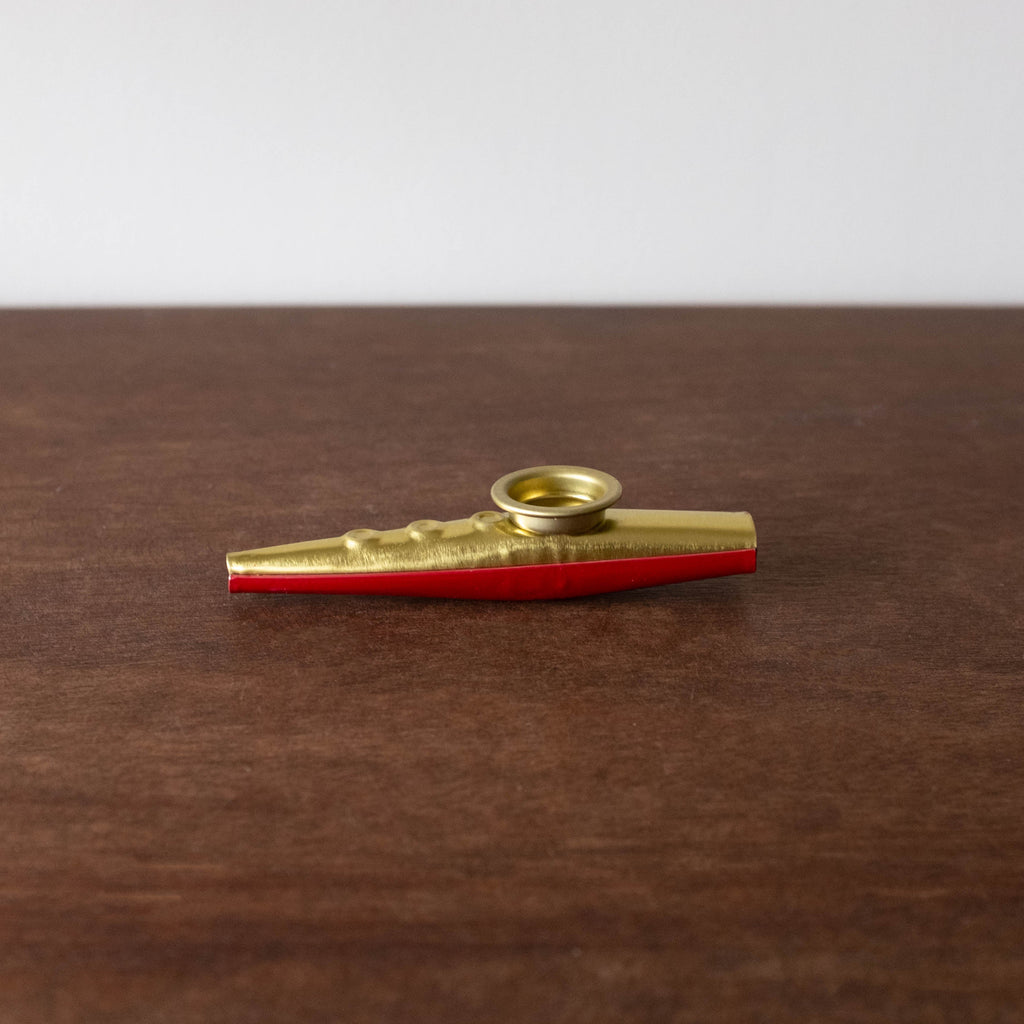 NEW Metal Kazoo- Brass and Red