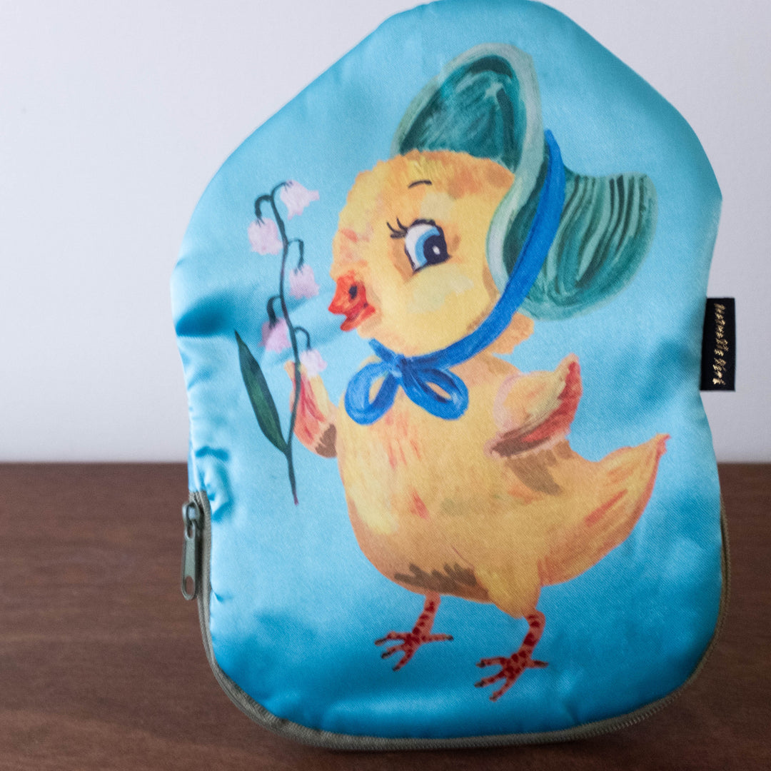 Nathalie Lete Satin Pouch-Chick with Flowers