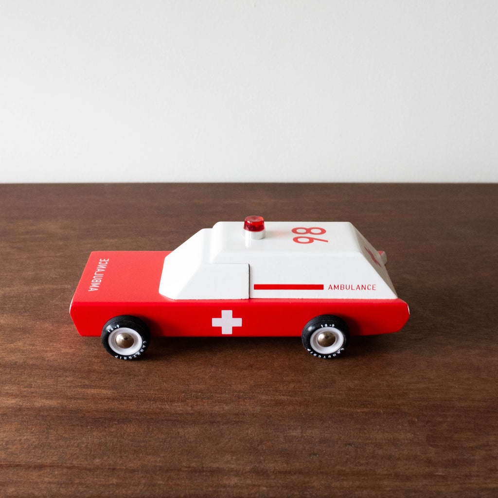 NEW Ambulance the Wooden Car Toy