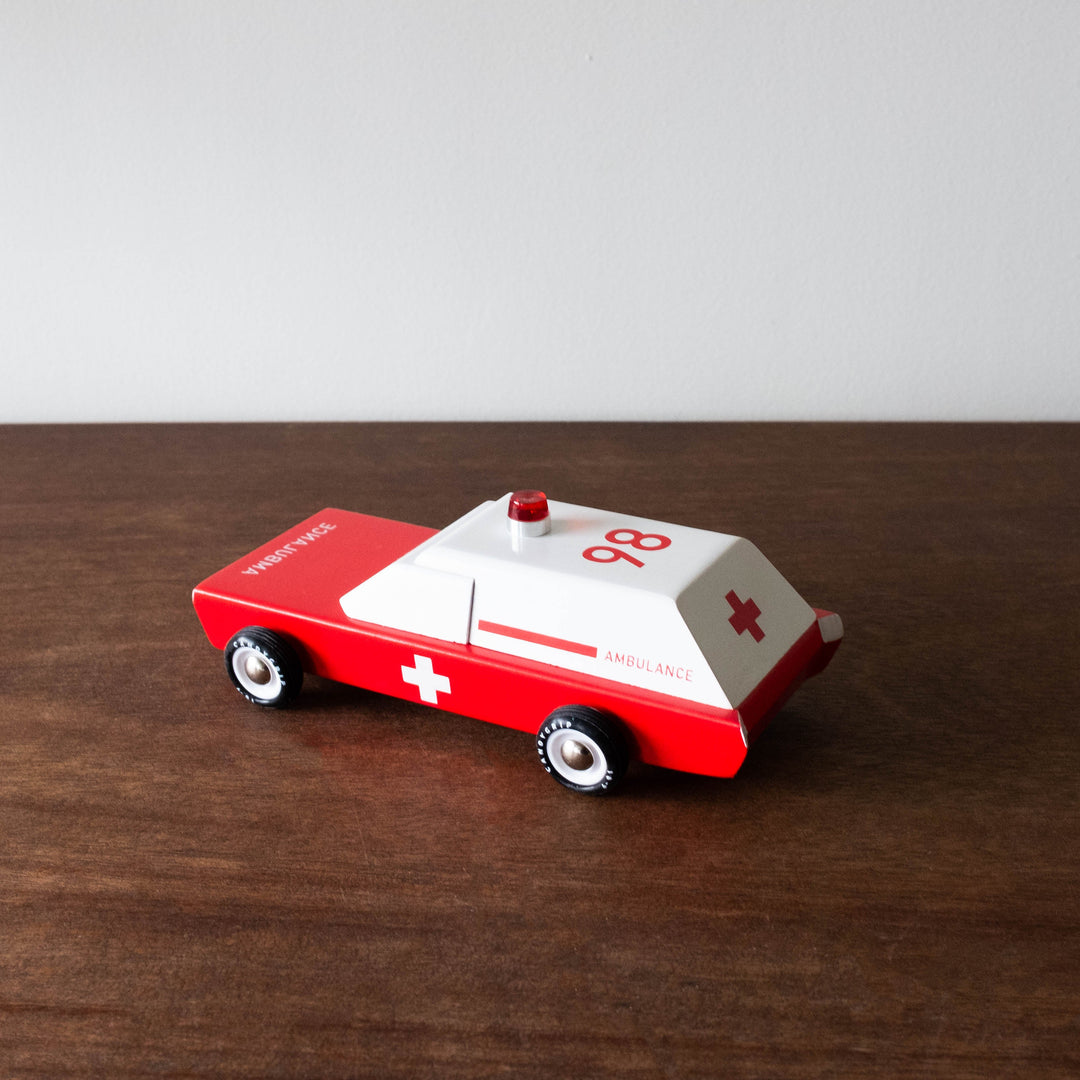 NEW Ambulance the Wooden Car Toy