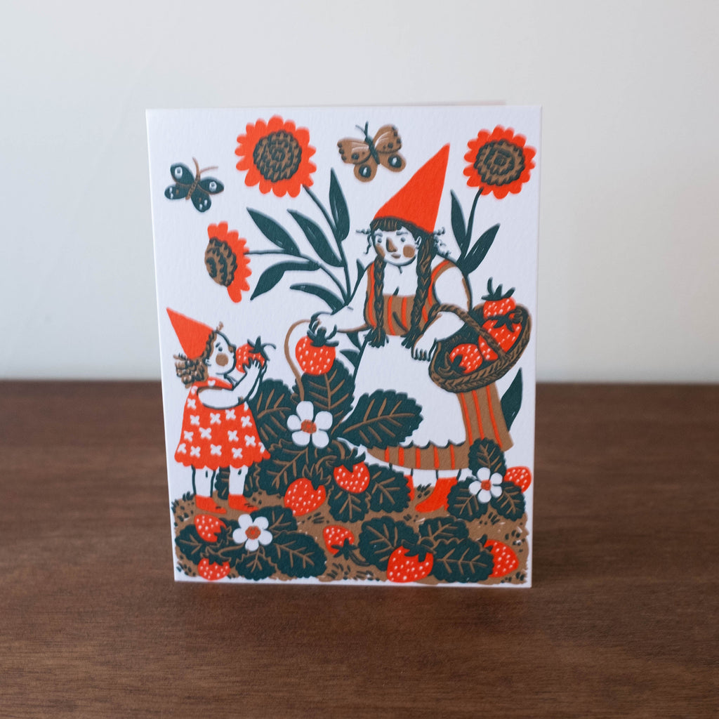 NEW Strawberry Picking Greeting Card