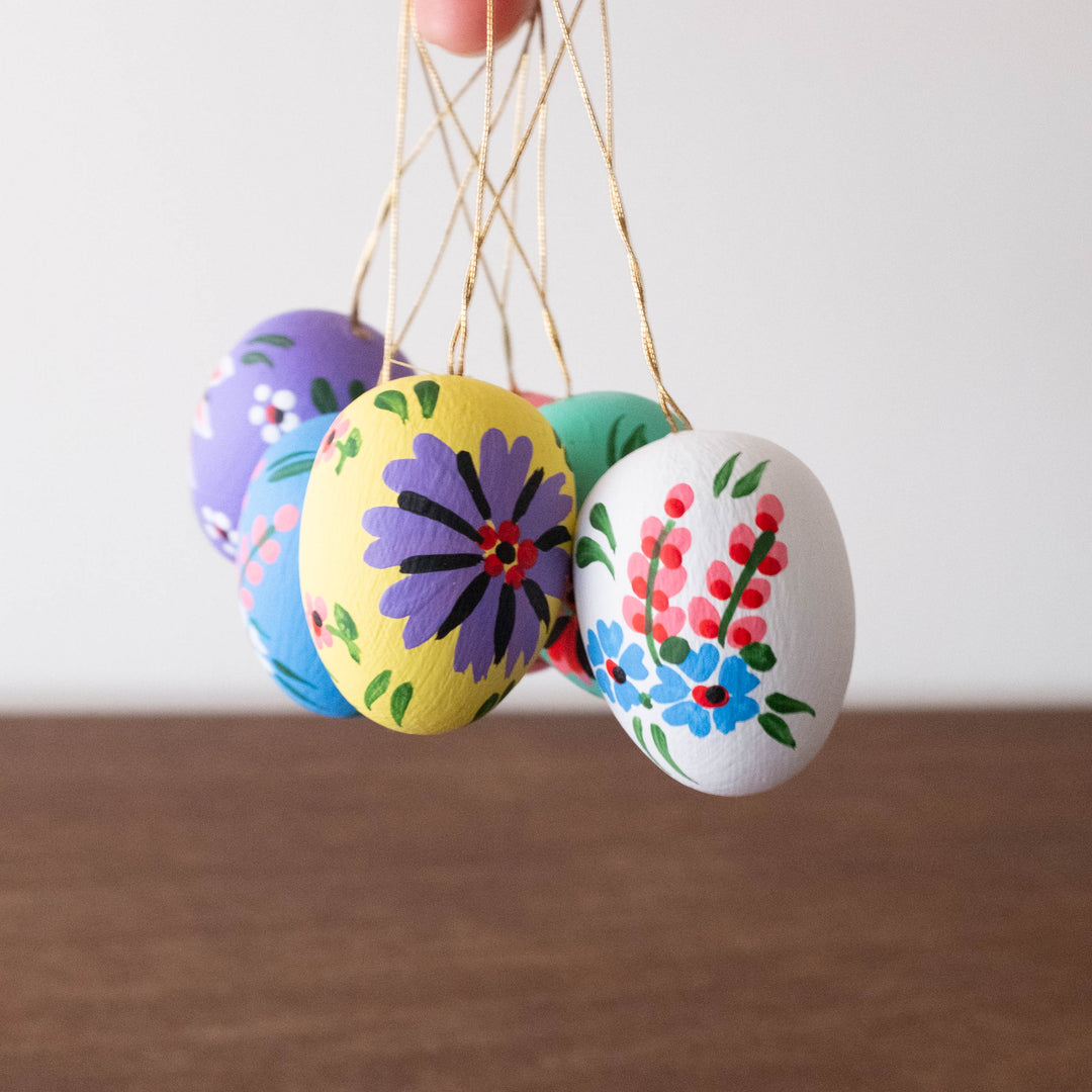 NEW Heirloom Hand Painted Easter Egg Ornament #2 - Sold Individually!