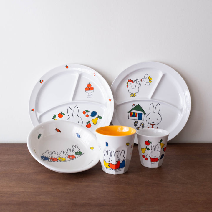 NEW Miffy Retro 70s Replica Melamine Divided Plate- #1