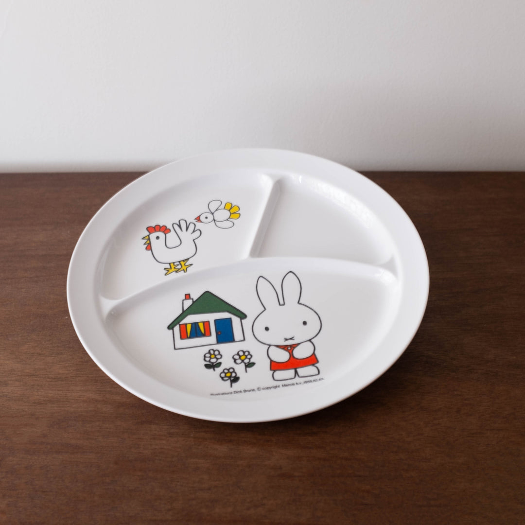 NEW Miffy Retro 70s Replica Melamine Divided Plate- #1