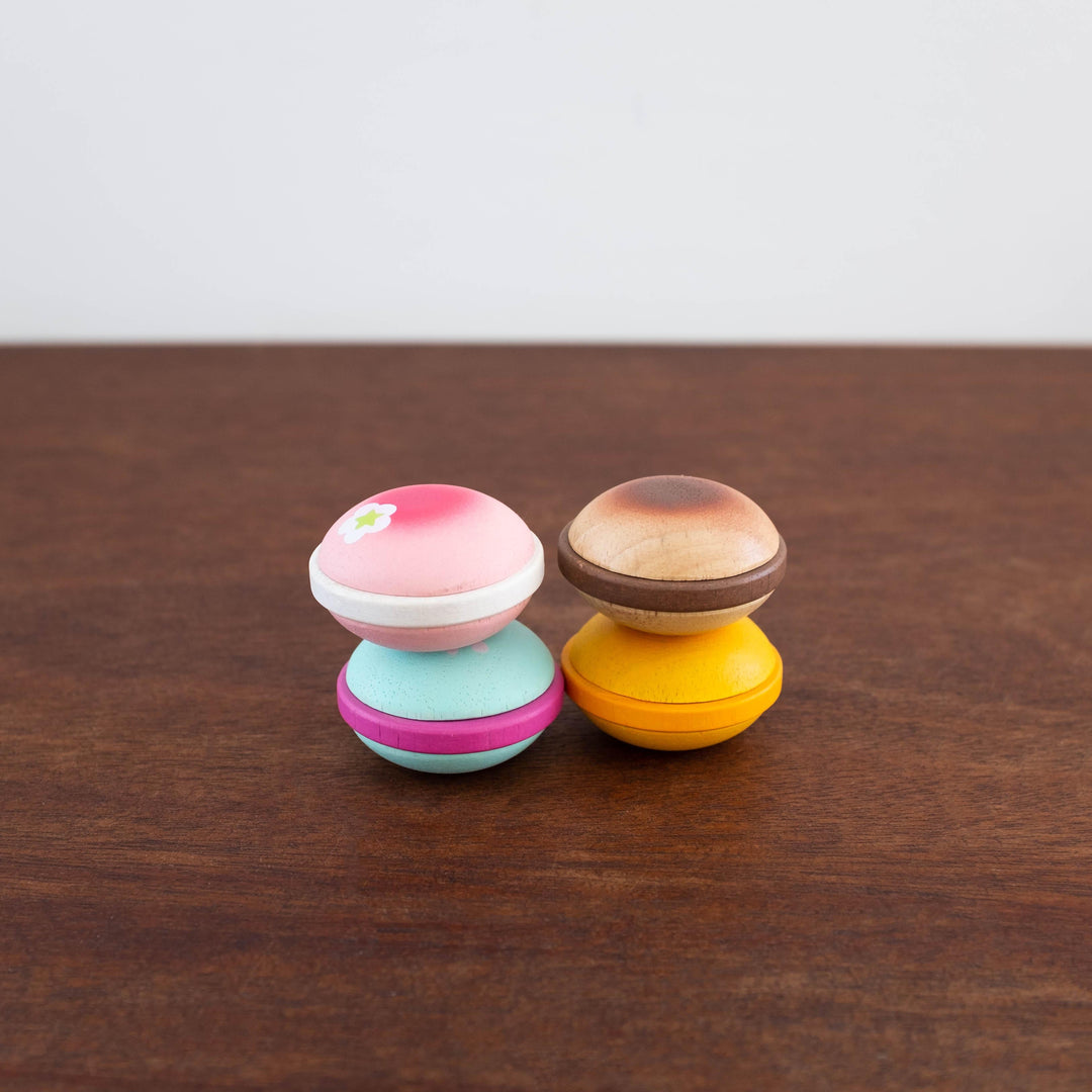 NEW Wooden Macaron Set of 4