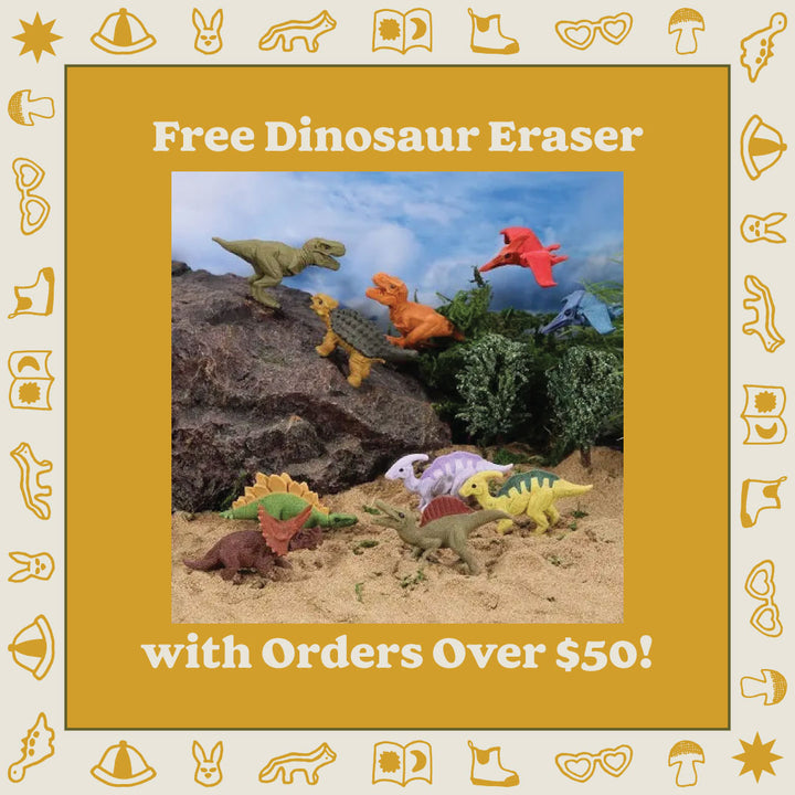 FREE Dinosaur Eraser Orders Over $50!
