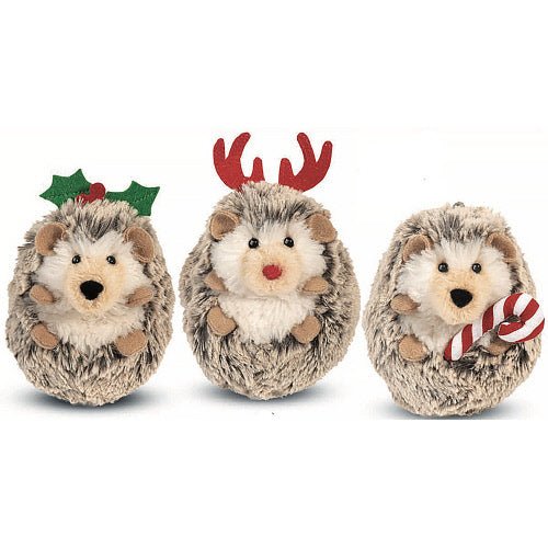Mini Spunky Holiday Hedgehog Ornament - Available in 3 Styles!