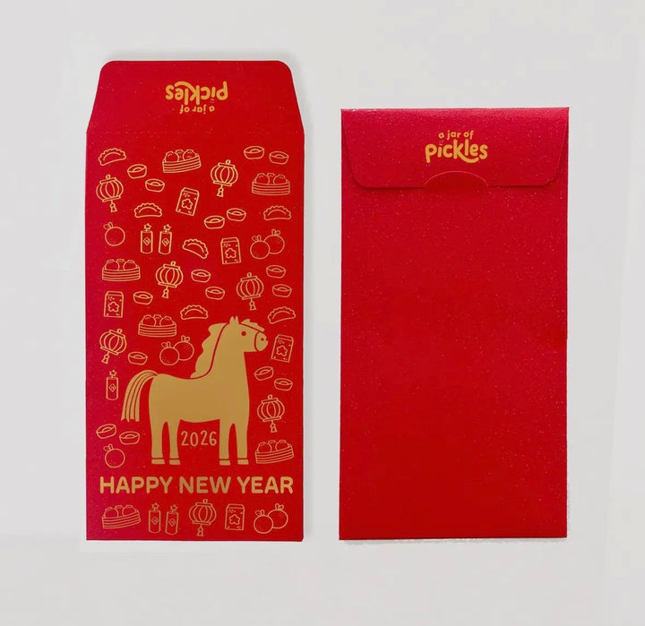 Lunar New Year Horse Pattern Red Envelope Set of 3