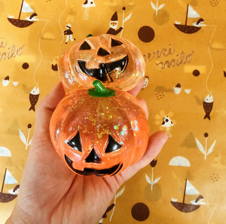 Pumpkin Glitter Squishy Toy