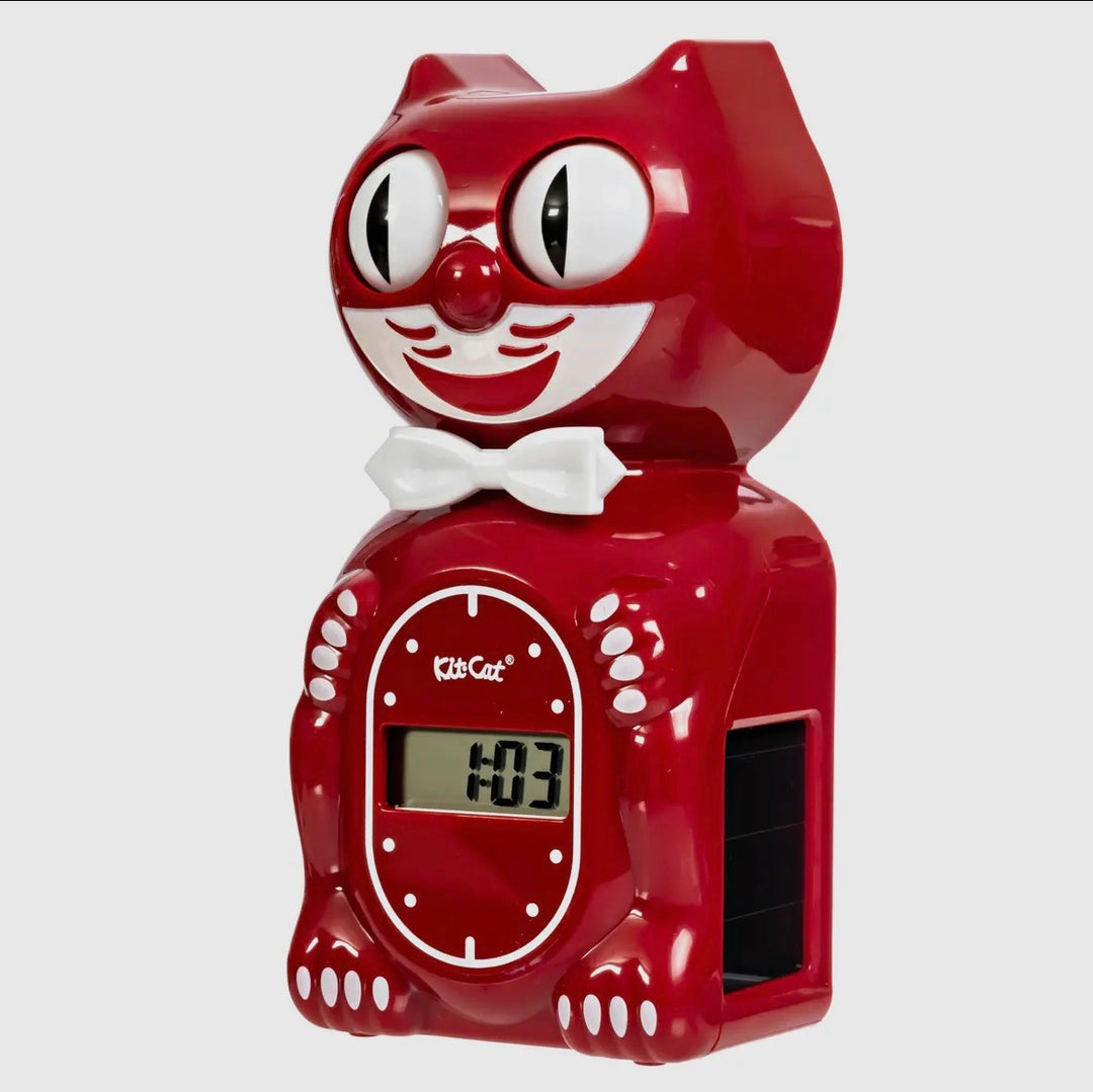 NEW Solar Kit-Cat Digital Alarm Clock – Classic Red