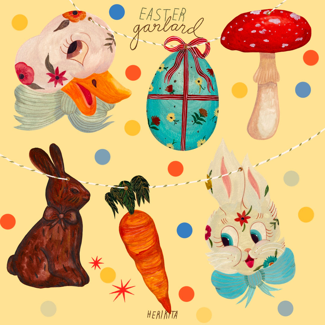 DIY Illustrated Garland Set- 2024 Easter