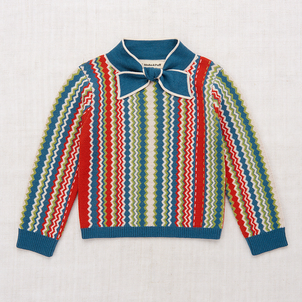 Elsa Sweater - Atlantic Zigzag Jacquard