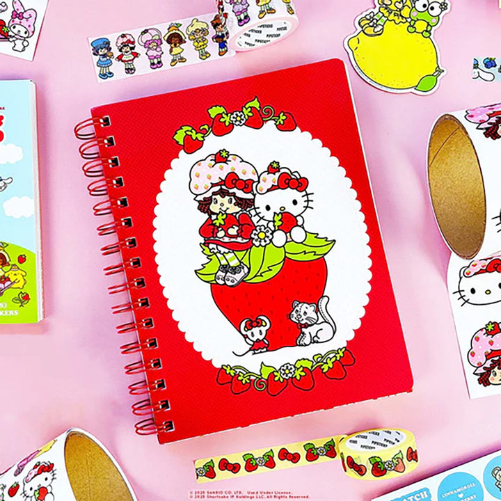 Strawberry Patch Friends Spiral Notebook - Hello Kitty and Friends x Strawberry Shortcake