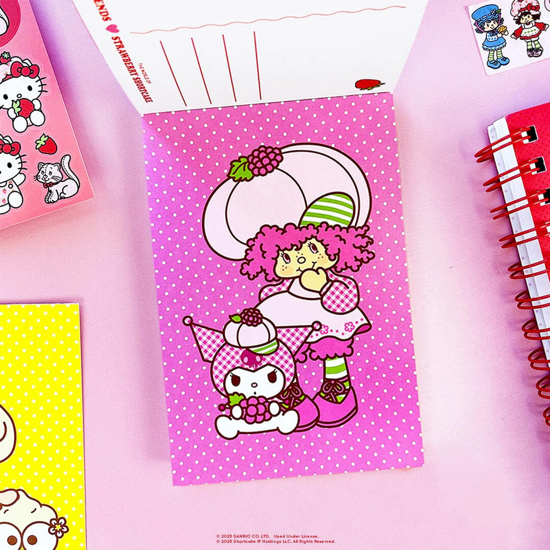 The Sweetest Friends Sticker & Postcard Book - Hello Kitty and Friends x Strawberry Shortcake
