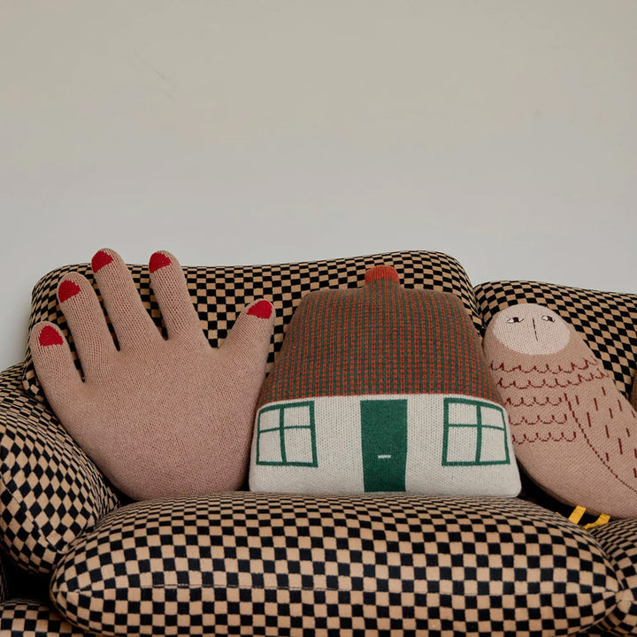 Cottage House Cushion Pillow - Green
