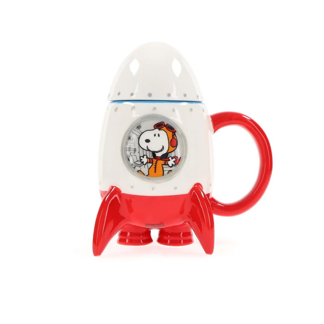 Peanuts Snoopy in Space Rocketship Molded Mug with Cap (16oz)