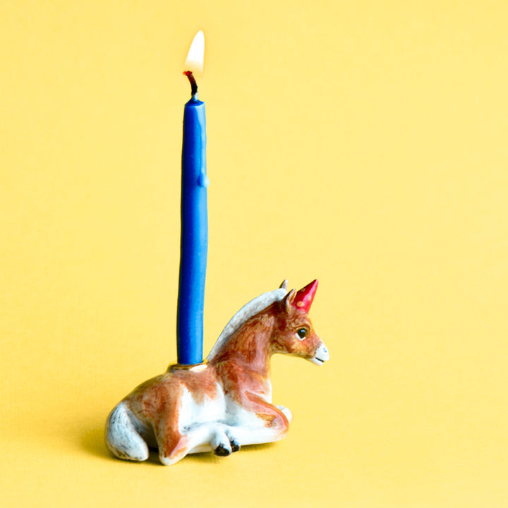 NEW Limited Ceramic Party Animals Candle Holder- Horse